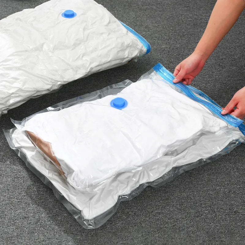 Vacuum Bag for Clothes, Air Vacuum Bag with Pump, Travel Essentials, Space Saver Bags for Comforters Blankets Storage Organizer