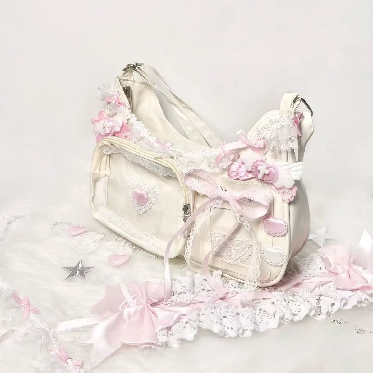 Bow Lace Transparent Ita Bag
