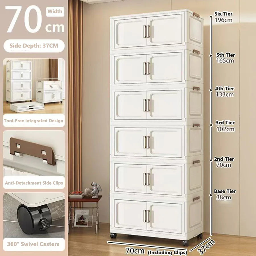 Foldable Multi-Drawer Storage Cabinet