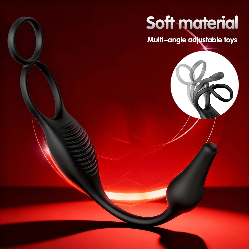 Remote-Control Prostate Massager with Ring