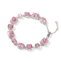 Pink Zircon Charm Bracelet