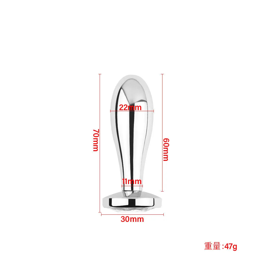 Stainless Steel Crystal Anal Plug Set