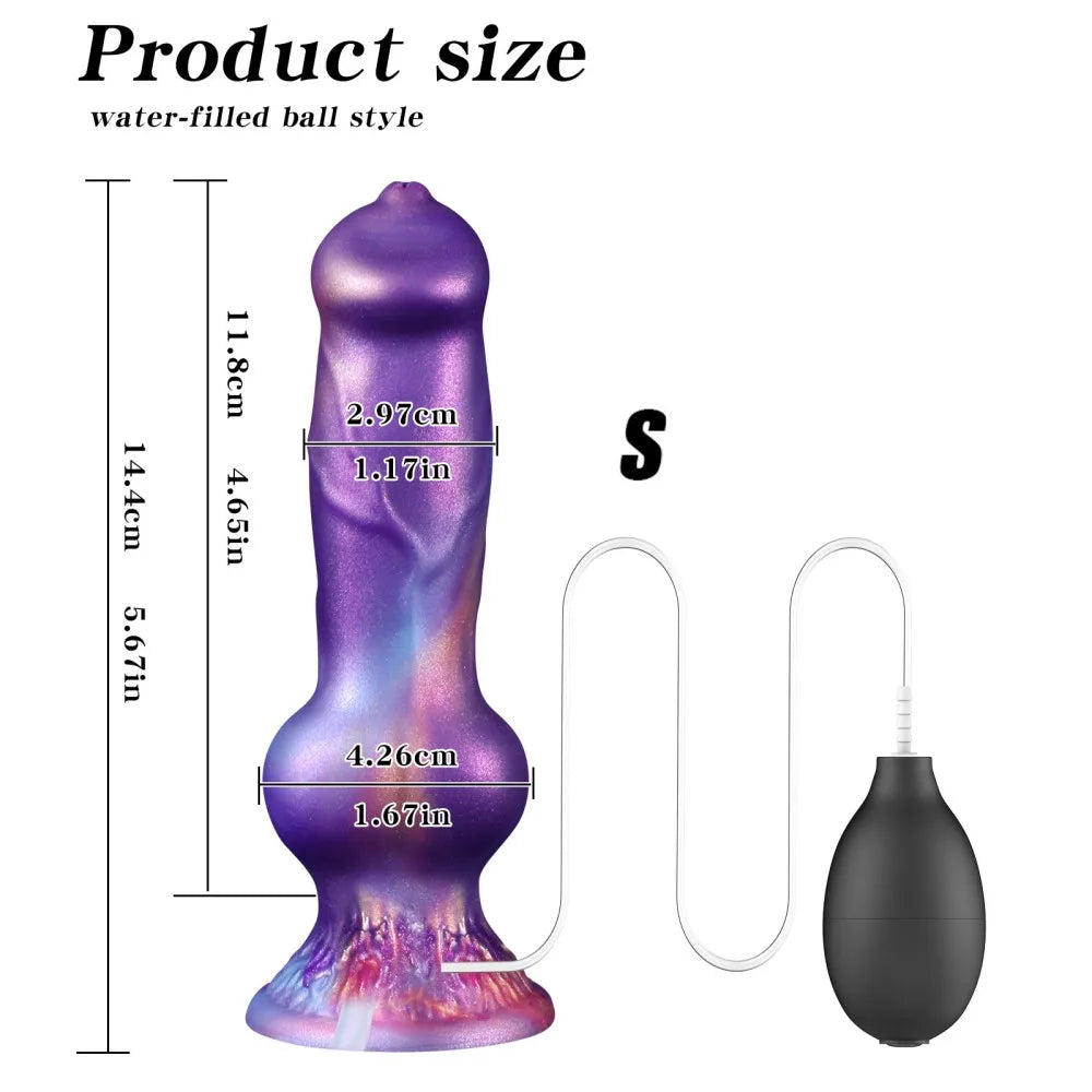 Realistic Silicone Animal-Style Dildo with Liquid Syringe Function