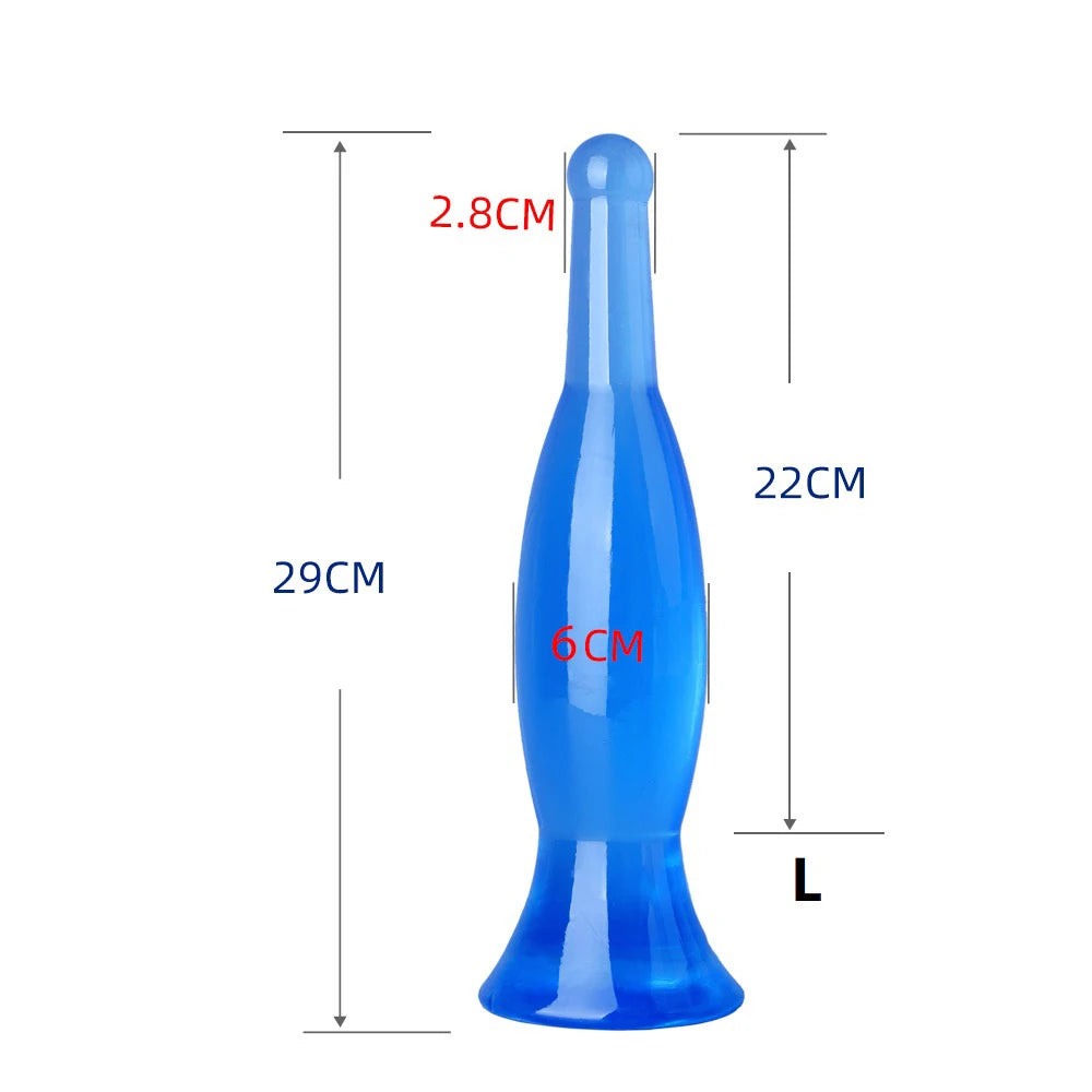 20–29cm Blue Vase-Shaped TPE Anal Plug