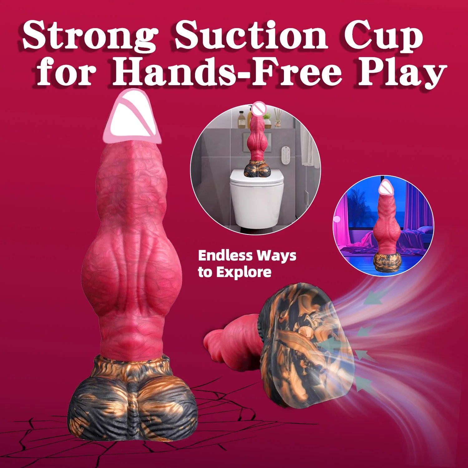 8.5"Knot Dildo Monster Dildo Knotted Dildos Dildos Alien Anal Toy with Suction Cup Adult Sex Toys Men Women Gay Dog Fanatsy Drag