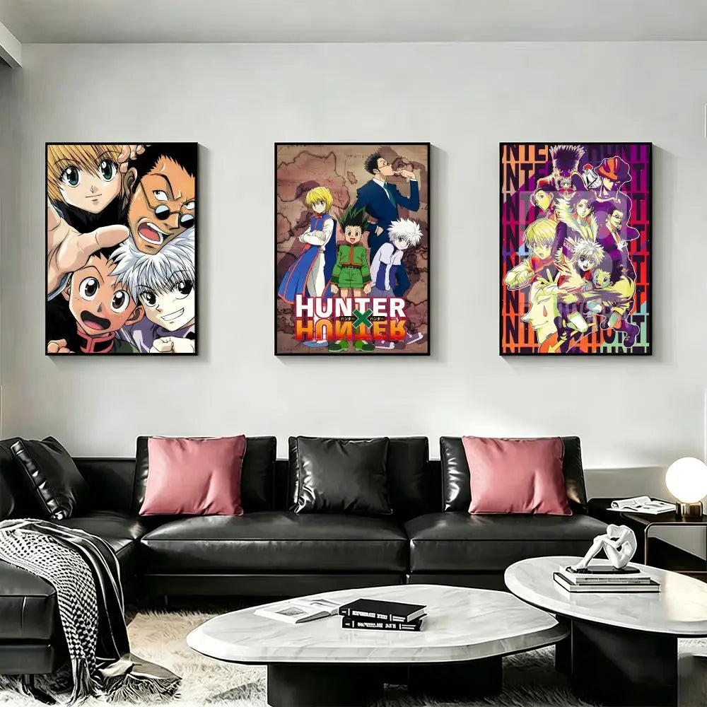Anime H-Hunter x H-Hunter Poster HD art, waterproof, sticky wall, home decoration (living room, bedroom, bar), aesthetic