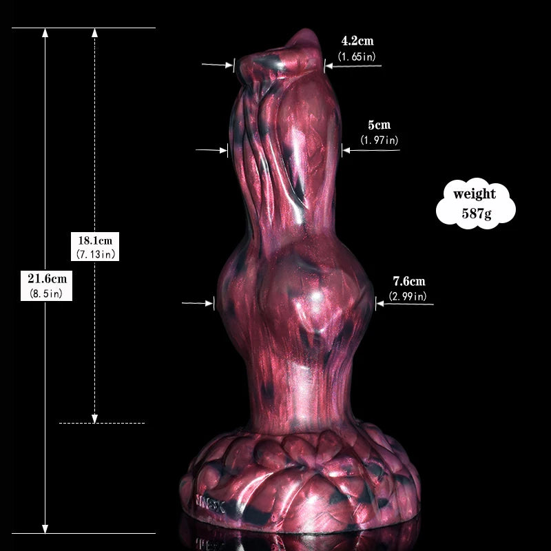 SHAZ 8.27-Inch Knotted Wolf-Style Dildo