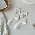 Cartoon Dog Print Kawaii Cute Women Socks Korean Fashion Women Socks Casual Harajuku Ins Streetwears Cotton Long Socks Wholesale