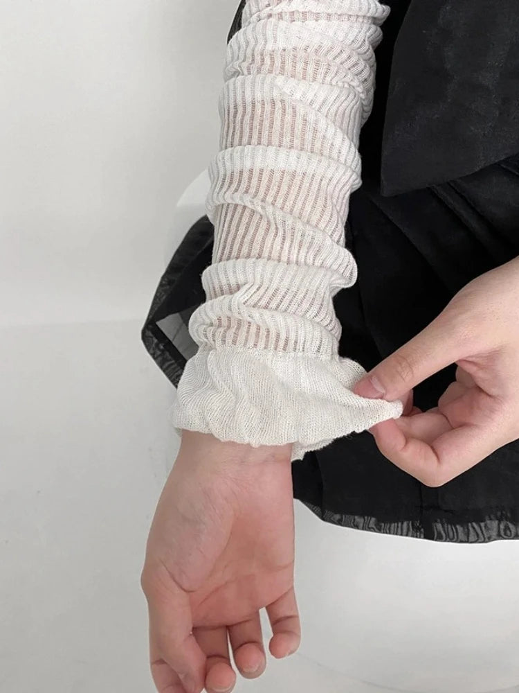 Ruffled Knee-High Lolita Leg Warmers