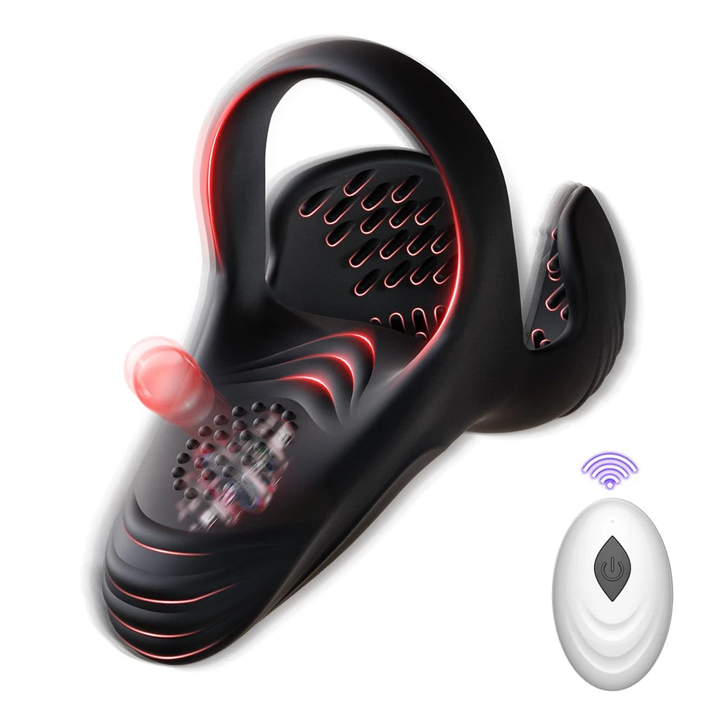 Remote-Control Vibrating Ring & Testicle Massager