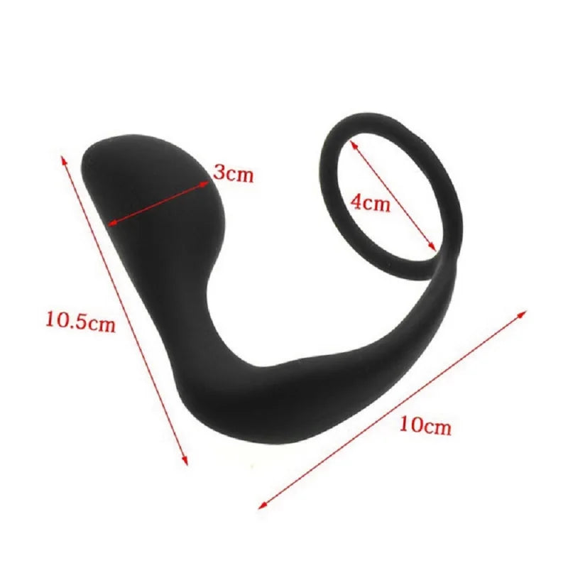 Silicone Prostate Massager with Ring