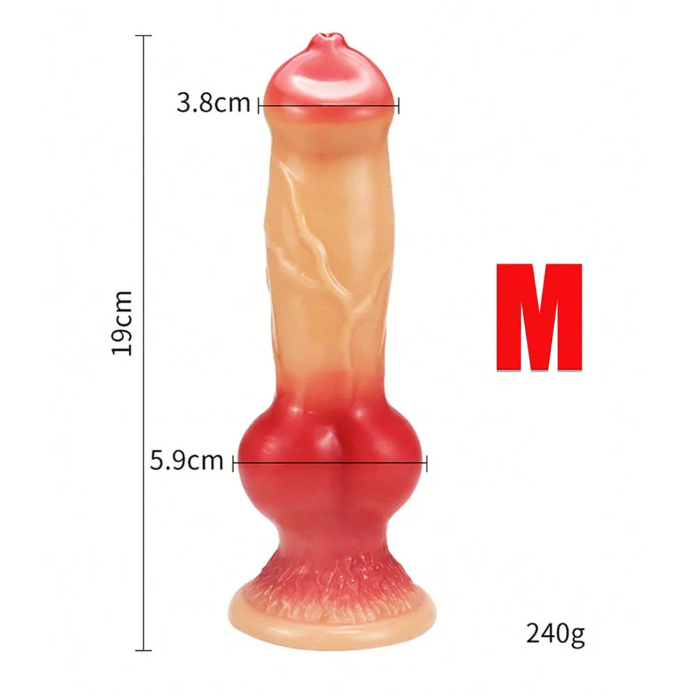 Silicone Animal-Style Dildo – Sizes M–XXL
