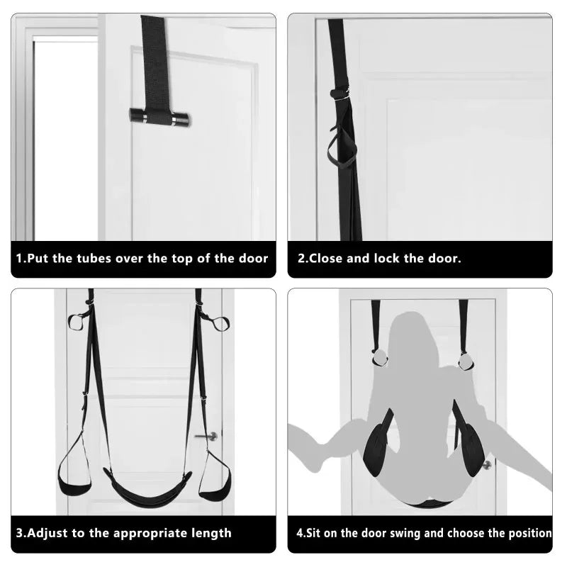 Adjustable Door-Mount Couple Swing with Seat