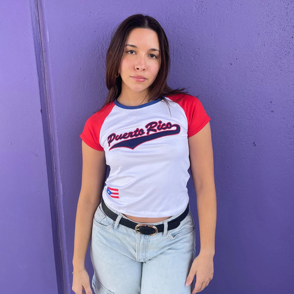 Puerto Rico Graphic Y2K Baby Tee