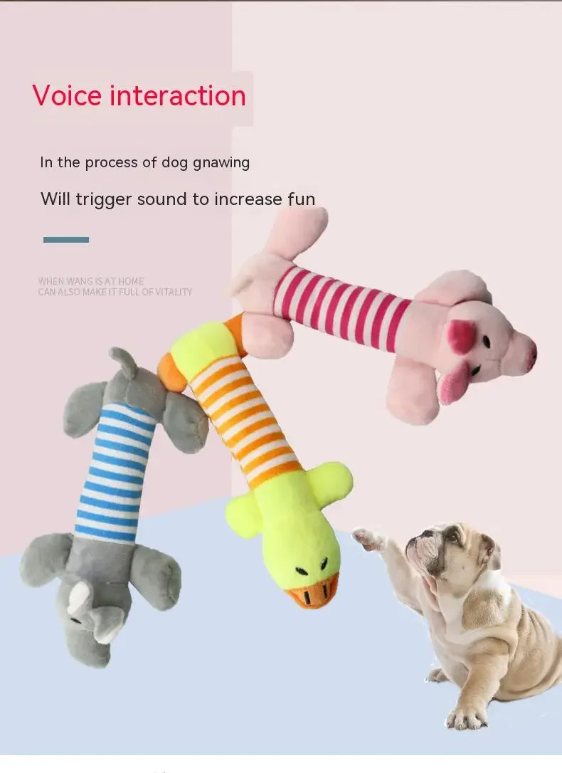 No-Stuffing Squeaky Duck Dog Toy