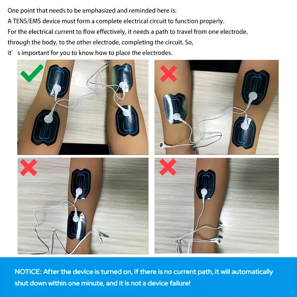 USB-Rechargeable 8-Electrode TENS Muscle Stimulator