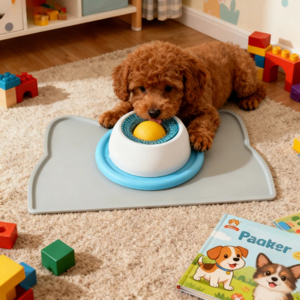 Pet Lick Mat & Slow-Feeder Snack Plate