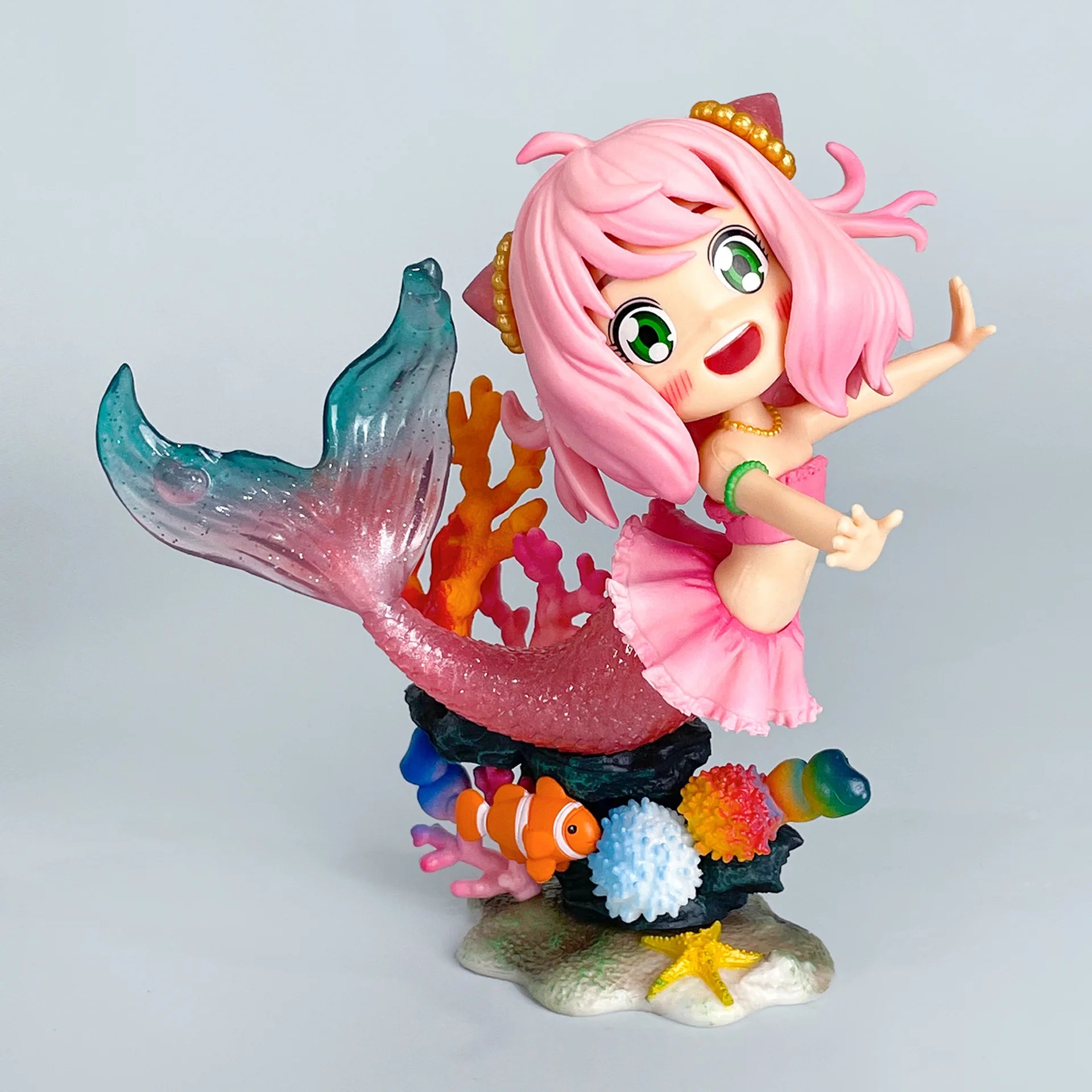 Mermaid figurine anime cute girlish collectible model ornament decoration