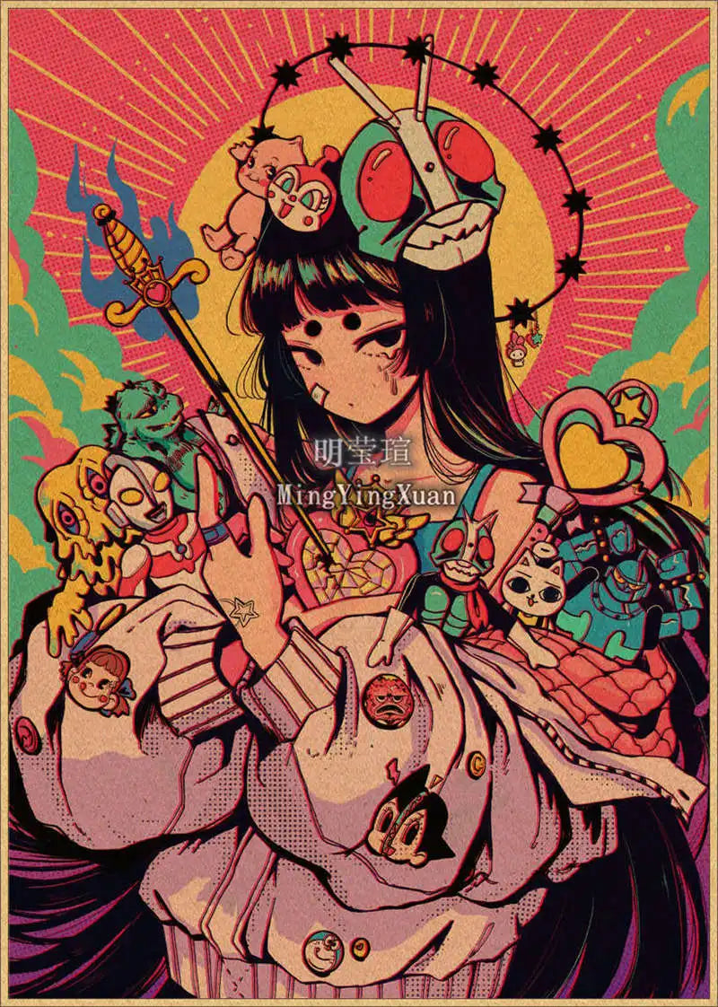 Japanese Anime 4K-Style Decorative Wall Poster