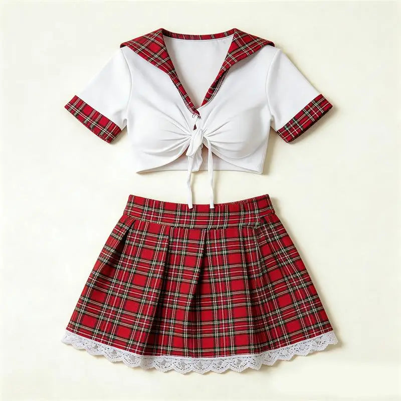 Red Sexy Lingerie Woman Porno Underwear Sexy Dress Student Cosplay Uniform Women Lingerie Erotic Underwear Babydoll Costume