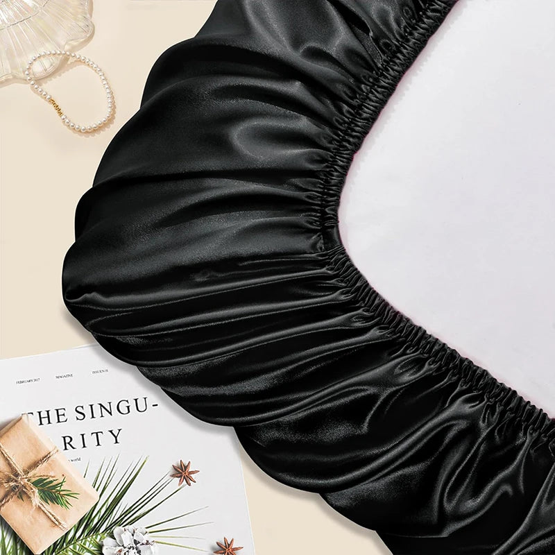 Satin Decorative Pillowcase with Elastic Band