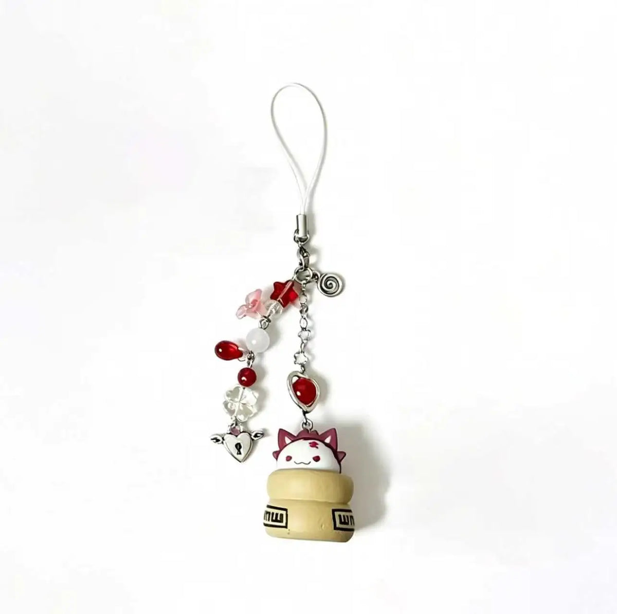 Hidden Leaf Ninja Cat Beaded Phone Charm