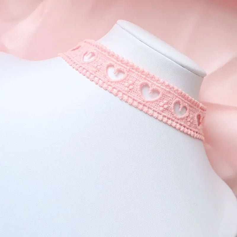 Pink Star, Bow & Bear Lace Choker Necklace