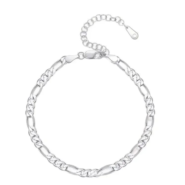 925 Sterling Silver 4mm Chain Bracelet or Anklet