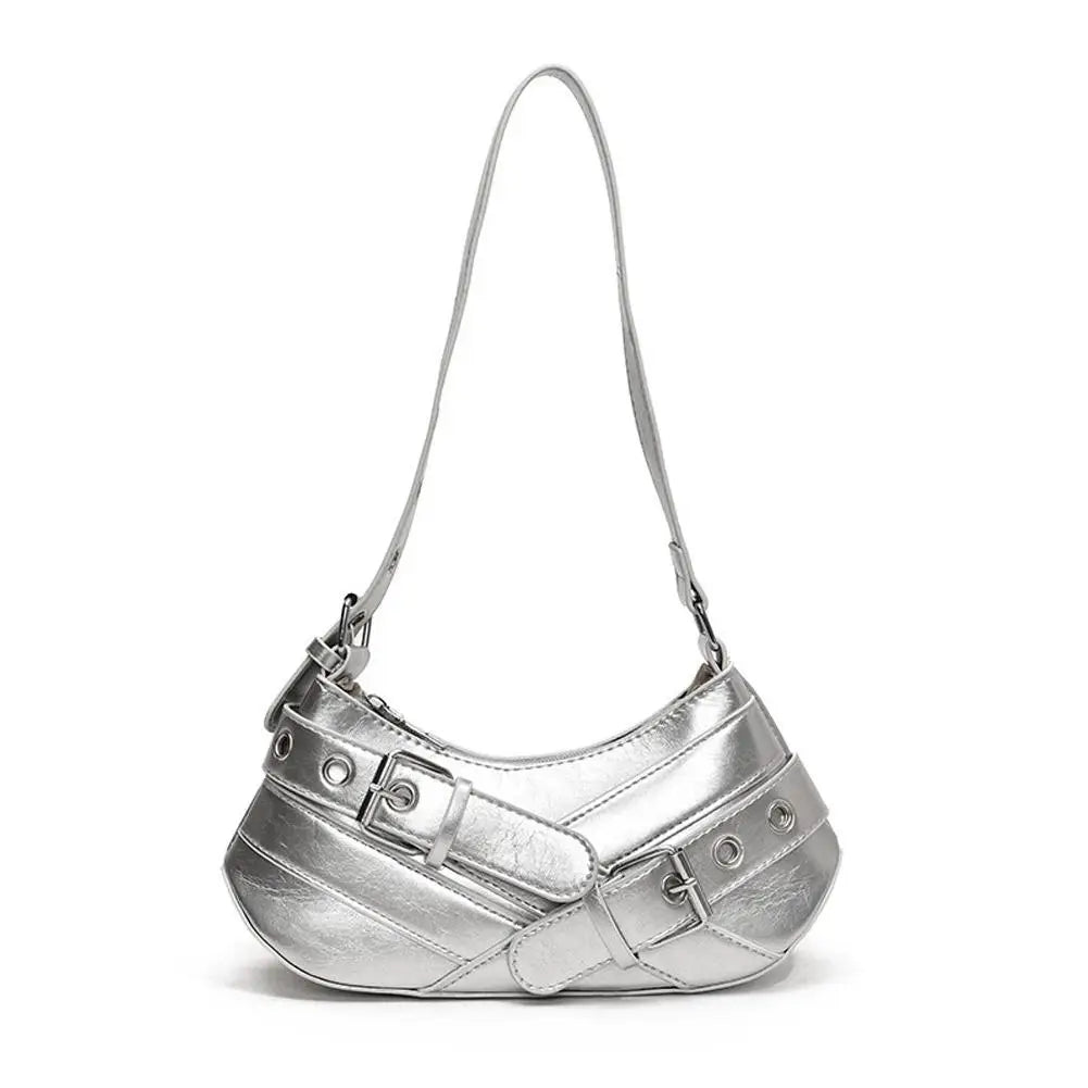 Y2K Punk Belted Shoulder Bag