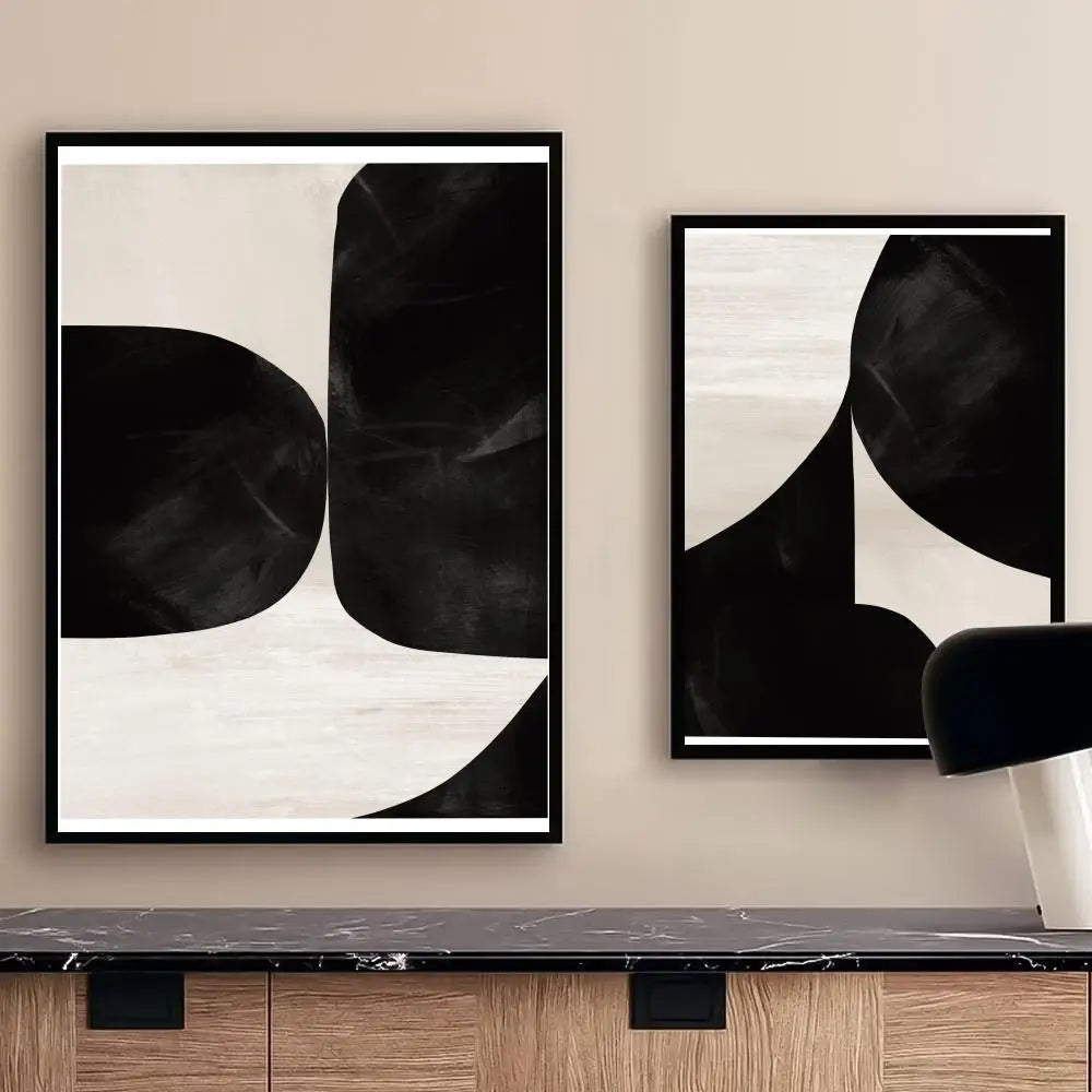 Black & White Line Art Wall Poster