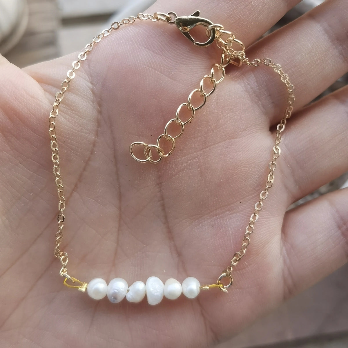 Colorful Pearl Beaded Anklet