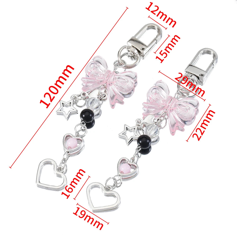 Y2K Bow, Heart & Star Phone Charm