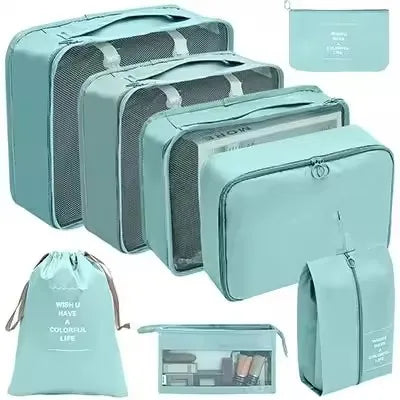 8-Piece Waterproof Travel Packing Cube Set