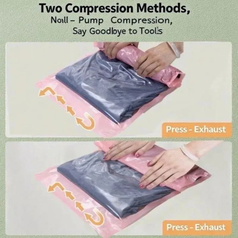 Reusable Roll-Up Travel Compression Storage Bag