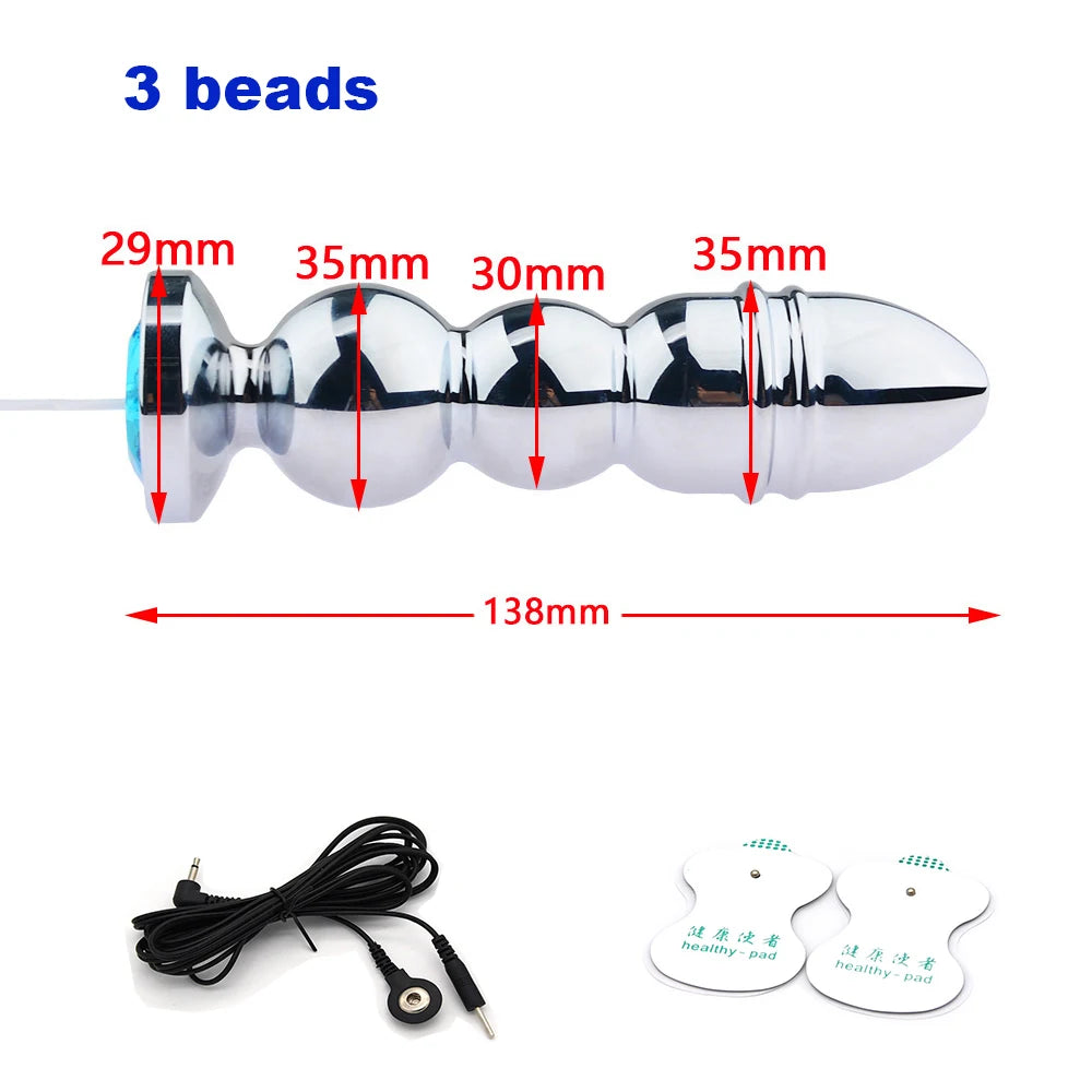 Electric-Stimulation Metal Anal Bead Plug