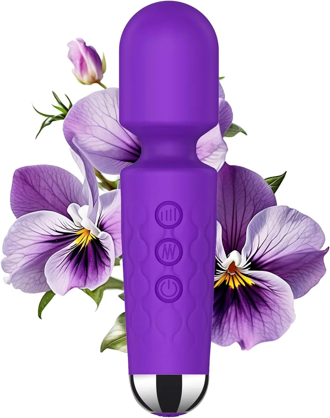 Rechargeable Mini Wand Vibrator – 20 Patterns/8 Speeds