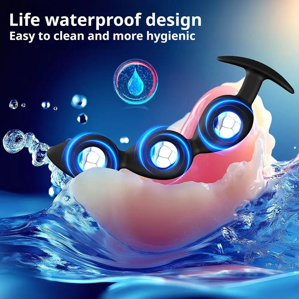 Wearable Anal Plug with Internal Steel Balls