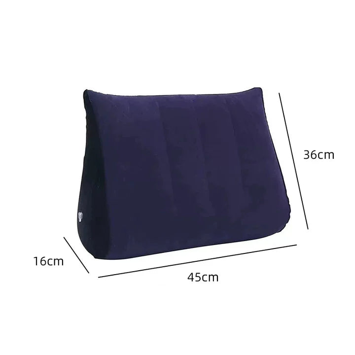Inflatable Flocked Couple Positioning Wedge Pillow