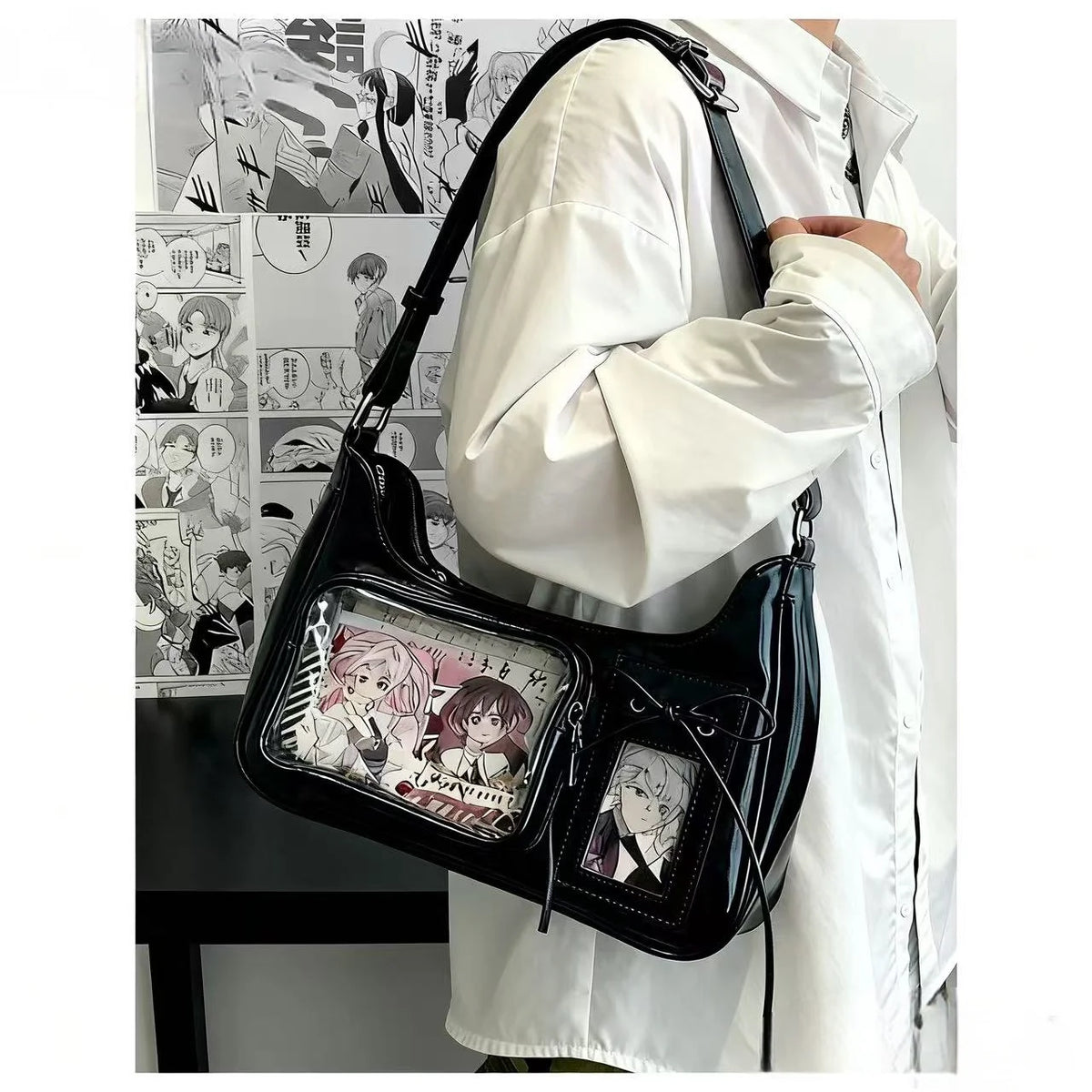 Harajuku Transparent Ita Shoulder Bag