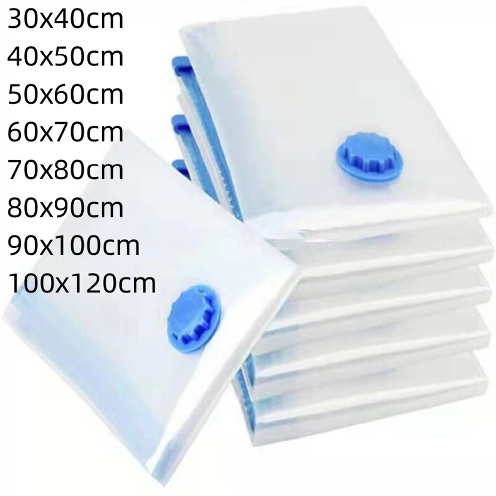 Vacuum Clothing Storage Bag Transparent Vacuum Bag Folding Compressed Space Saving Clothes Organizers For Towel Cloth Blanket