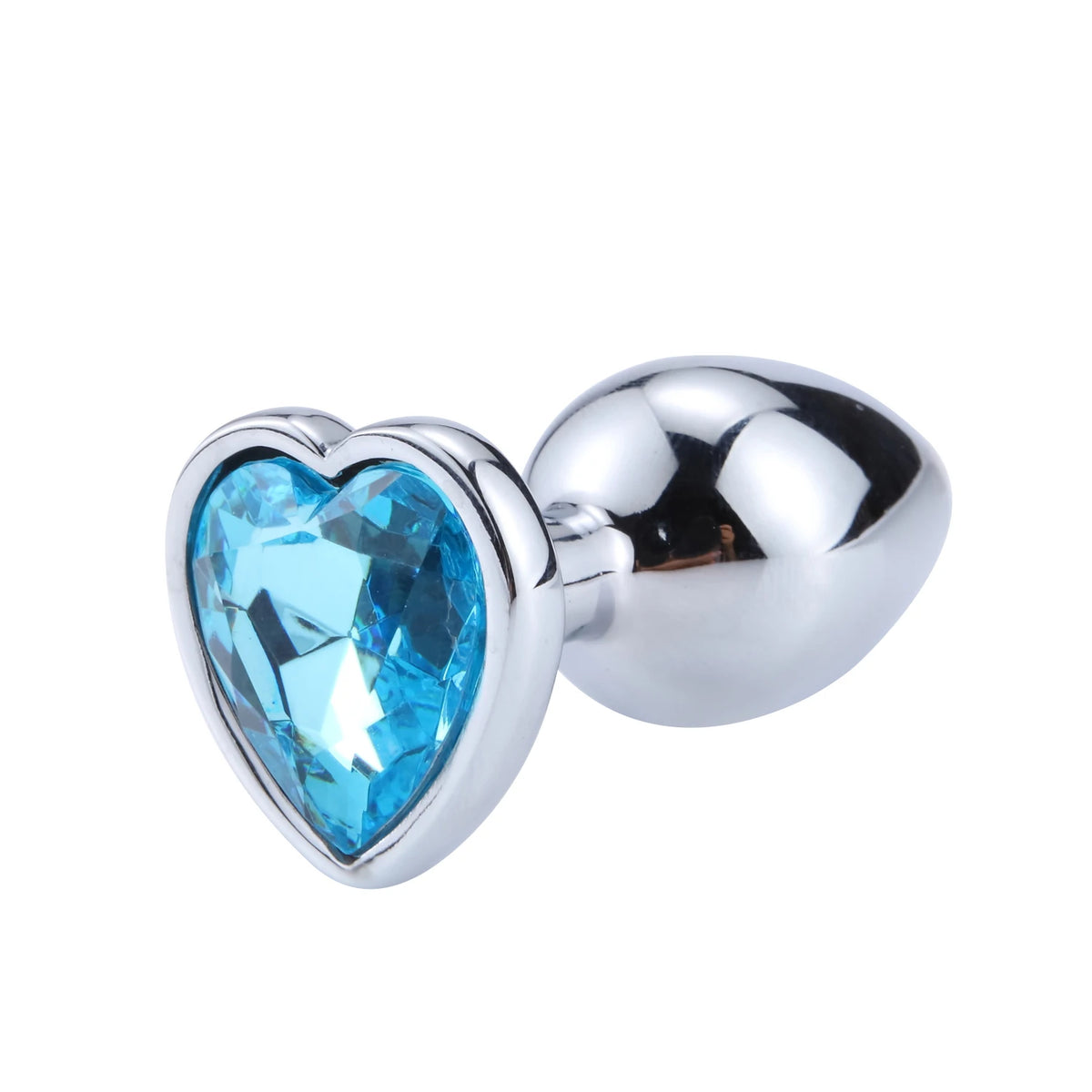 Heart-Base Crystal Metal Anal Plug