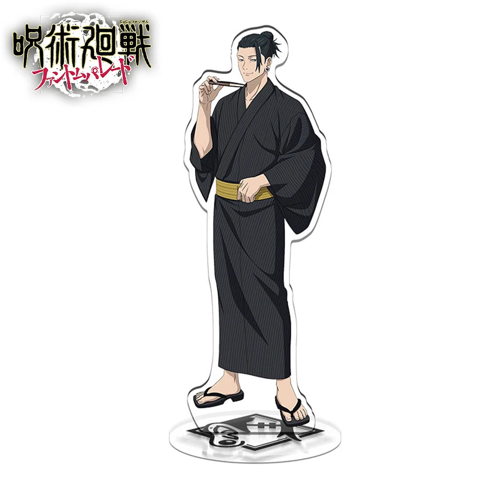 1PCS Anime Jujutsu Kaisen Yuji Itadori Satoru Gojo Stand Model Plate Desk Decor Standing Sign Game Fans Gift