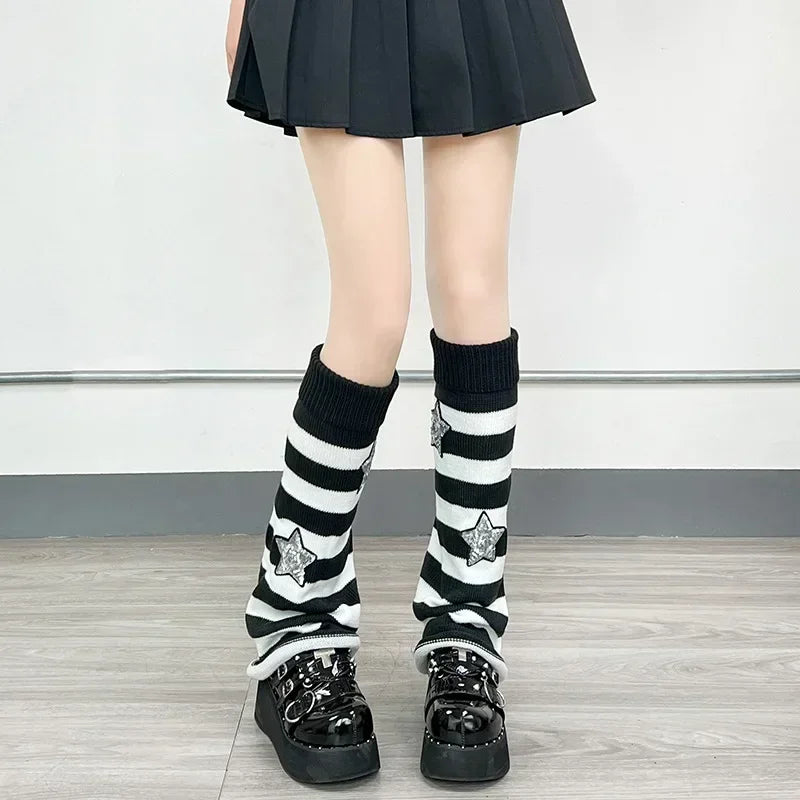 Star Stripe Gothic Lolita Leg Warmers