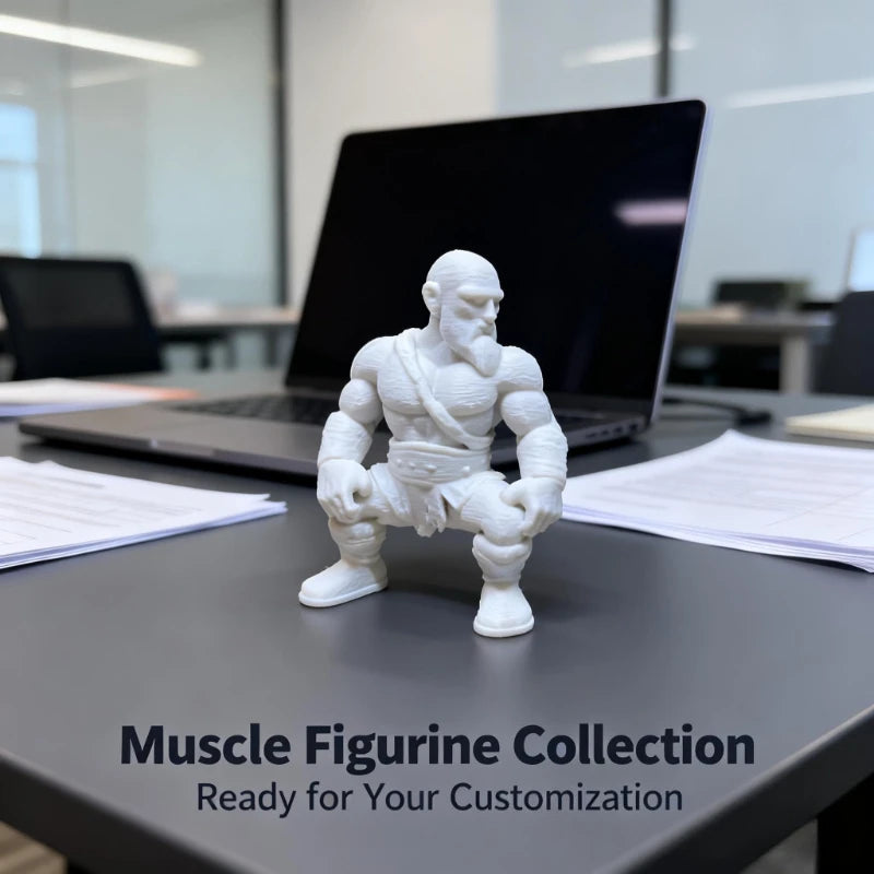 Funny Muscular Monk Figurine Creativity Decor Playful Zen Warrior Statue Home bookshelf Desktop Ornaments Decoration Prank Gifts