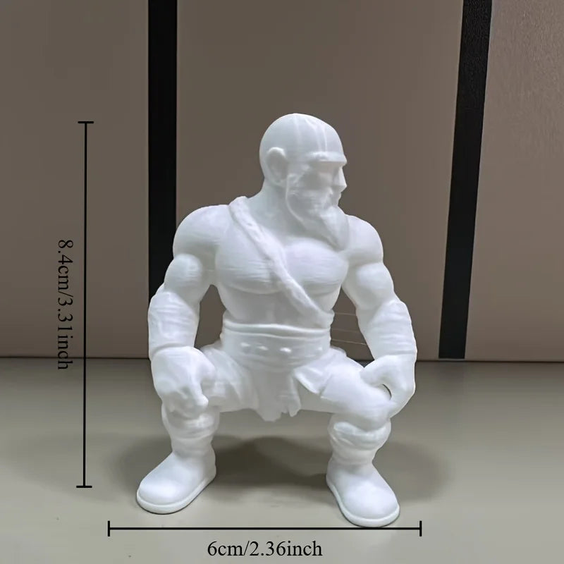 Funny Muscular Monk Figurine Creativity Decor Playful Zen Warrior Statue Home bookshelf Desktop Ornaments Decoration Prank Gifts