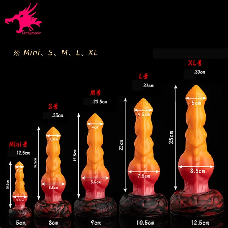 Nothosaur MATHAYUS Dildo Big Knot Dog Dildos Masager G-Spot Stimualtor Realistic Penis with Sucker Doggy Style Masturbating