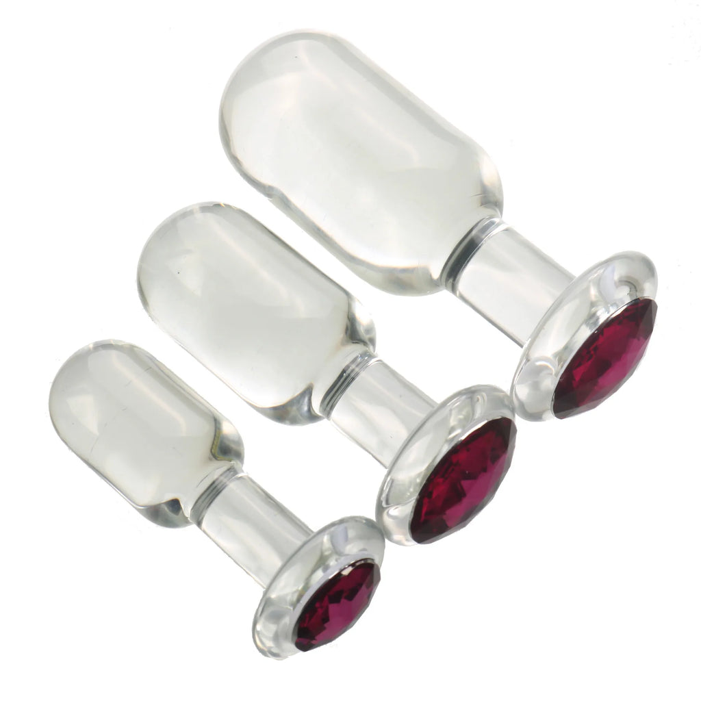 Wearable Crystal Glass Anal Plug