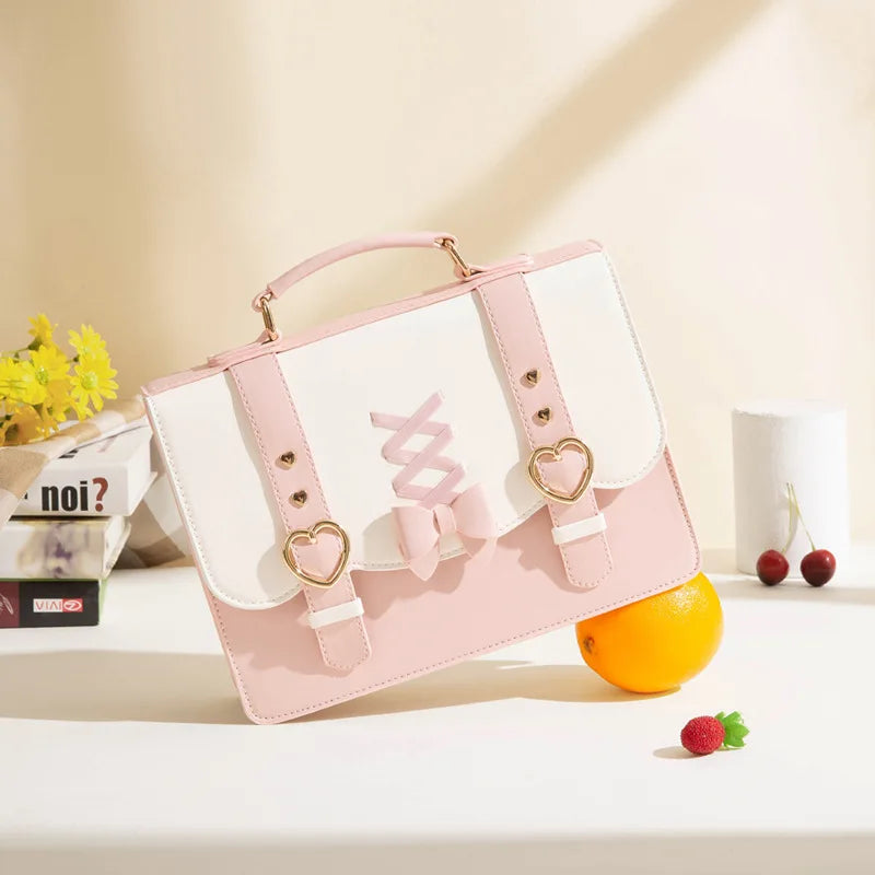 Bow Ribbon Square Crossbody Bag
