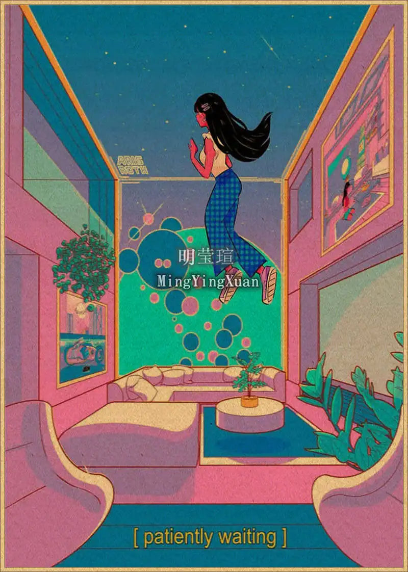 Japanese Anime 4K-Style Decorative Wall Poster
