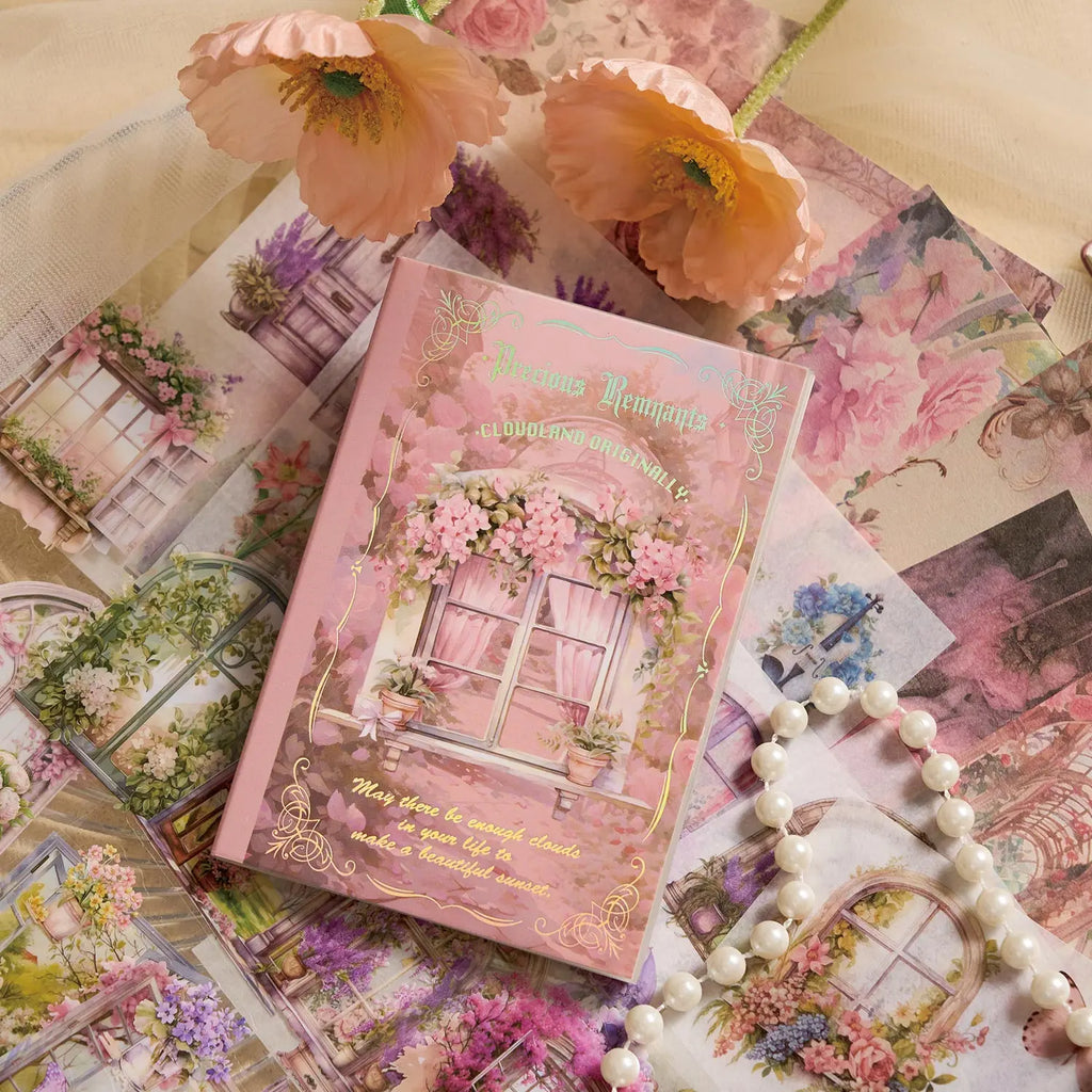 54-Piece Kawaii Scrapbooking Sticker & Paper Set